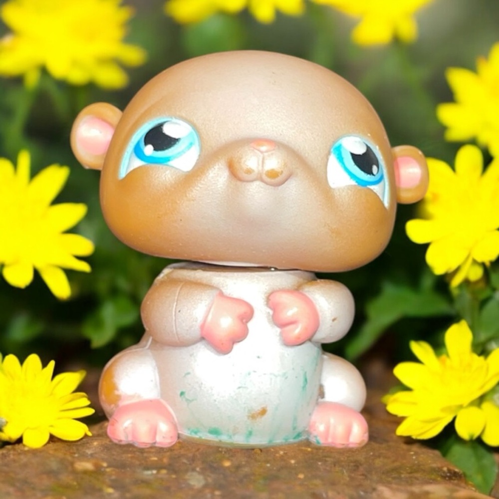 littlest pet shop rare no # unnumbered digital game bonus brown hamster standing